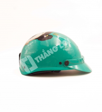 Nón Bảo Hiểm Trẻ Em Màu Xanh Lục Có In Hình