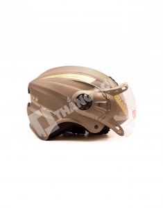 Nón bảo hiểm nửa đầu có kính màu xám