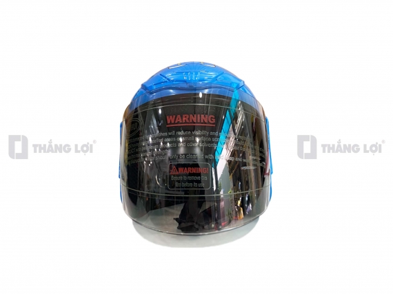 Nón bảo hiểm 3/4 có kính in hình Doraemon màu xanh