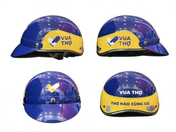 Nón bảo hiểm in logo công ty công nghệ Vua Thợ