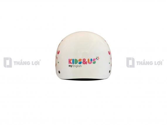 Nón bảo hiểm in logo Kids&Us Việt Nam