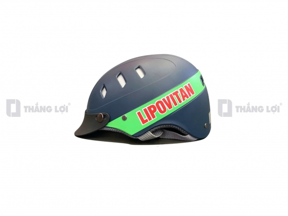 Nón bảo hiểm in logo nước tăng lực Lipovitan