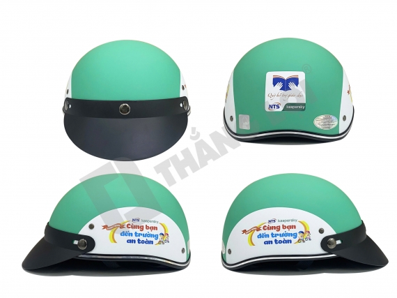 Nón bảo hiểm in logo Quỹ Hỗ trợ Giáo dục NTS Kaspersky