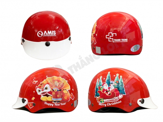 Nón bảo hiểm in logo Thiết bị y tế Thành Trung