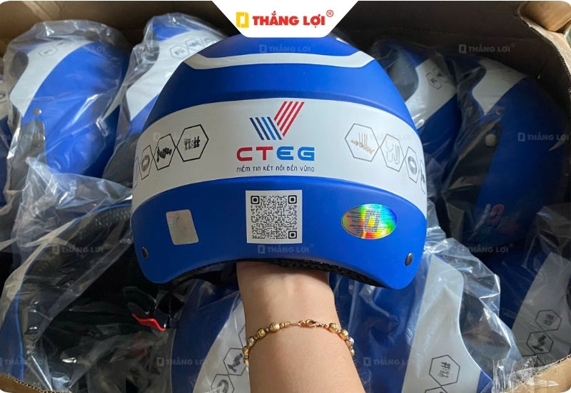 Đặc điểm thiết kế của nón bảo hiểm Cường Thịnh CTEG - Phiên bản Xanh Dương