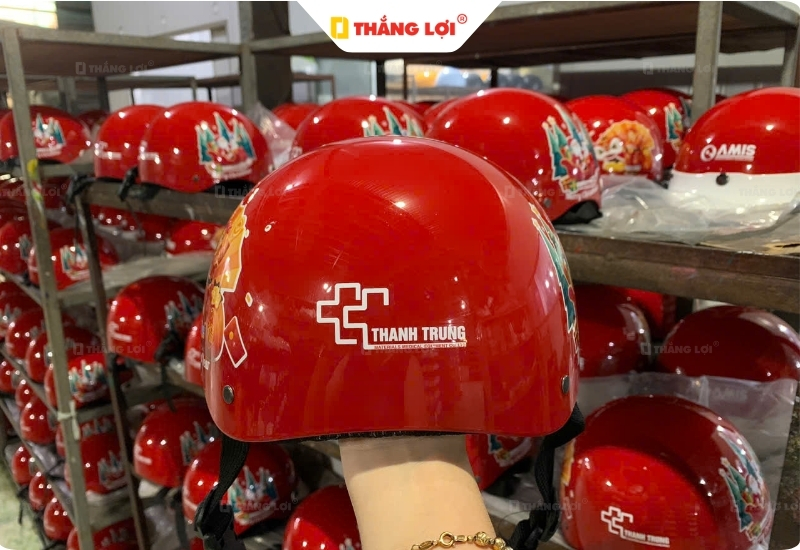 Thông số kỹ thuật của nón bảo hiểm in logo Thiết bị y tế Thành Trung