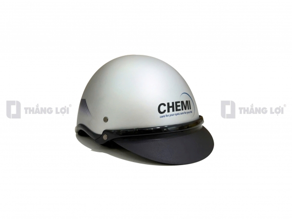 Nón bảo hiểm nửa đầu in logo thương hiệu Chemilens