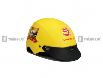 Nón bảo hiểm nửa đầu Tuấn Kim Long vàng