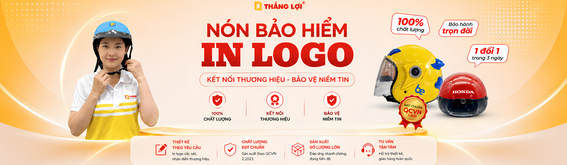 Đơn vị sản xuất nón bảo hiểm chính hãng