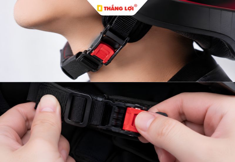 Chốt khóa tầng nón bảo hiểm tháo lắp nhanh bằng một tay
