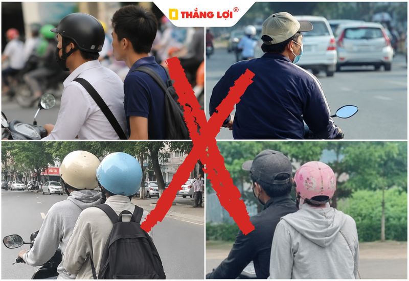 Hậu quả nghiêm trọng khi đội các loại mũ bảo hiểm bị cấm