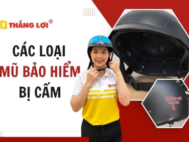 Tổng hợp các loại mũ bảo hiểm bị cấm sử dụng khi đi xe máy, xe mô tô