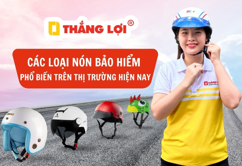 Các loại mũ bảo hiểm phổ biến trên thị trường hiện nay