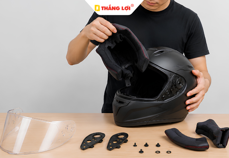 Những lỗi thường gặp khi tháo mũ bảo hiểm cần lưu ý