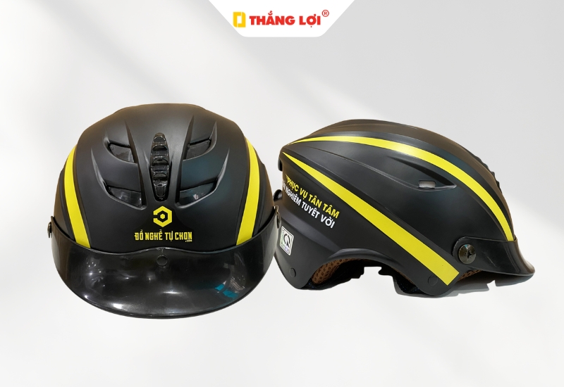 Nón bảo hiểm in logo đồ nghề tự chọn