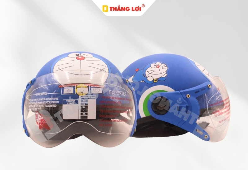 Nón bảo hiểm in hình Doraemon