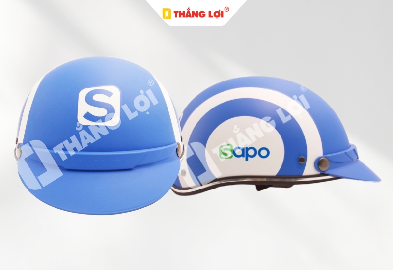 Nón bảo hiểm in logo Sapo