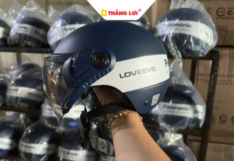 Nón bảo hiểm quà tặng doanh nghiệp in logo Thắng Lợi