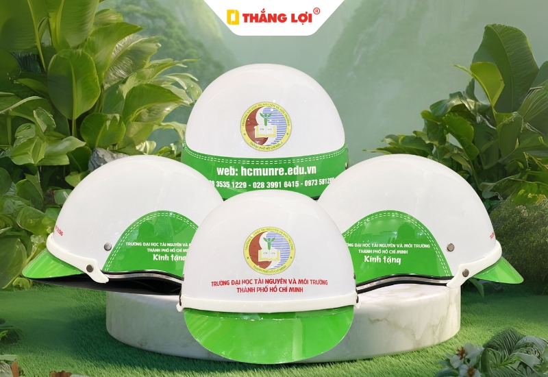 Nón bảo hiểm quảng cáo trường Đại học Tài nguyên và Môi trường