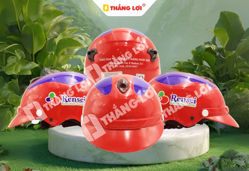 Nón bảo hiểm quảng cáo trường Rensei Center