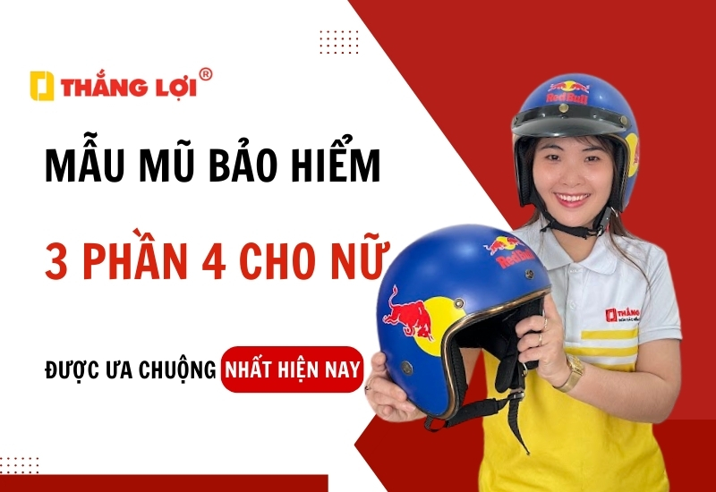 Mẫu mũ bảo hiểm 3/4 cho nữ được ưa chuộng nhất hiện nay