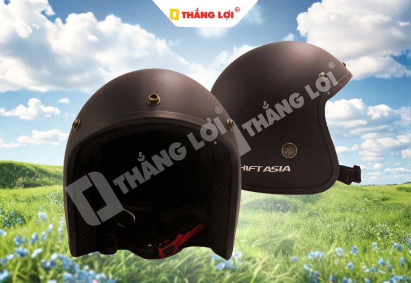 Mũ bảo hiểm 3/4 cho nữ in logo Shift Asia