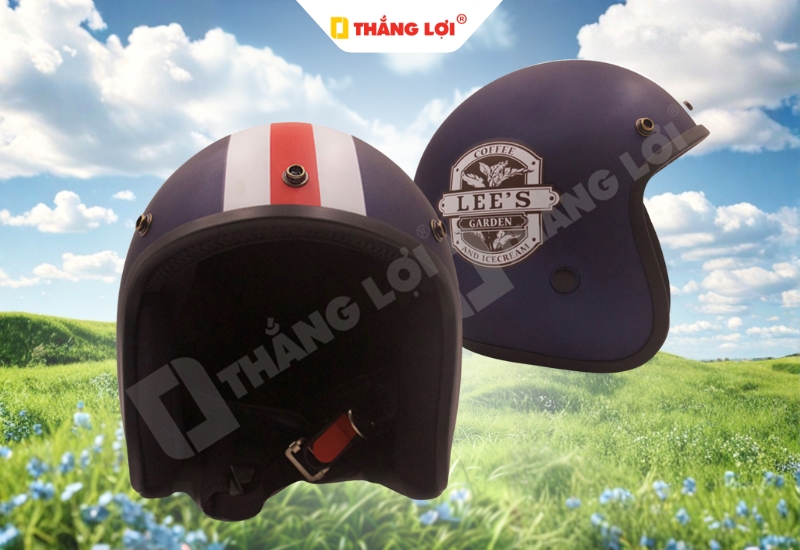 Mũ bảo hiểm 3/4 quà tặng cho Lee's Garden Coffee