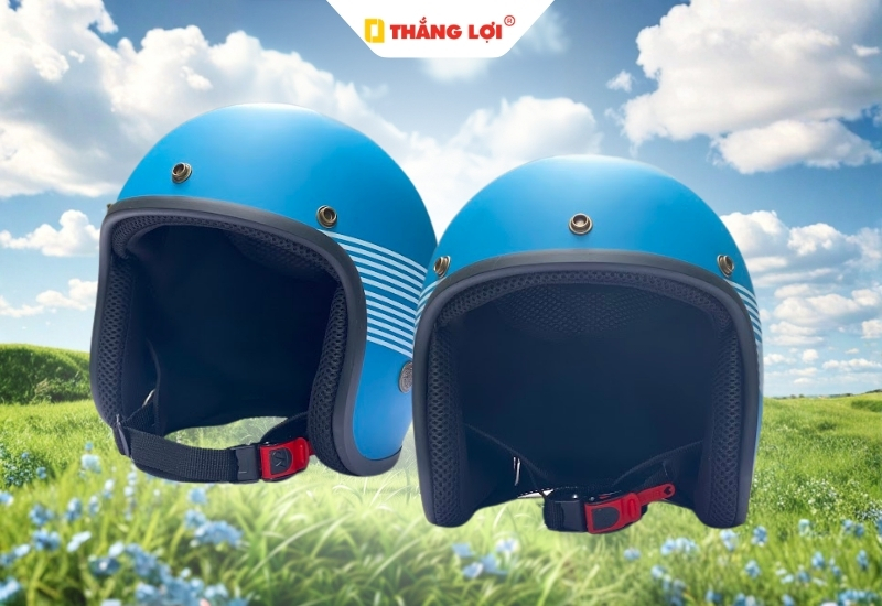 Mũ bảo hiểm 3/4 không kính