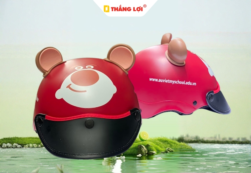 Nón bảo hiểm cho học sinh trường Âu Việt Mỹ