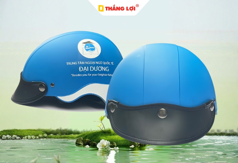 Nón bảo hiểm cho học sinh Trung tâm ngoại ngữ Quốc tế Đại Dương