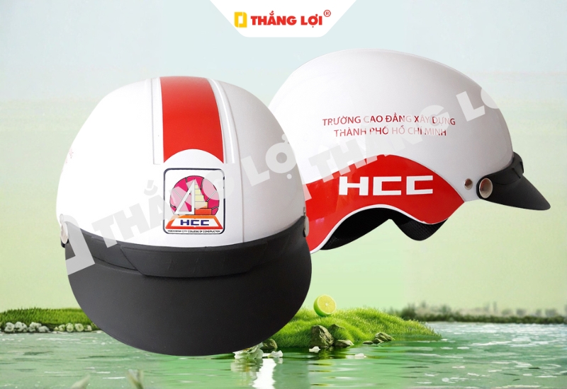 Nón bảo hiểm cho học sinh trường cao đẳng xây dựng TPHCM