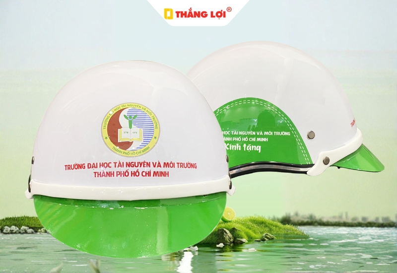 Nón bảo hiểm cho học sinh trường đại học tài nguyên và môi trường TPHCM