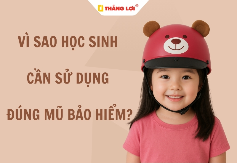 Vì sao học sinh cần sử dụng đúng mẫu mũ bảo hiểm?