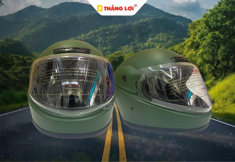 Nón bảo hiểm Fullface màu xanh lá