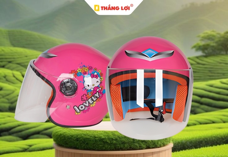 Mẫu mũ bảo hiểm Hello Kitty dòng nón trẻ em