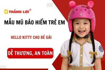 Mẫu mũ bảo hiểm Hello Kitty cho bé gái được ưa chuộng