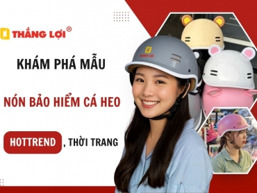 Mẫu nón bảo hiểm cá heo Hottrend THỜI TRANG, chất lượng
