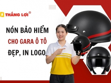 Mẫu nón bảo hiểm cho gara ô tô đẹp, in logo theo yêu cầu chuyên nghiệp
