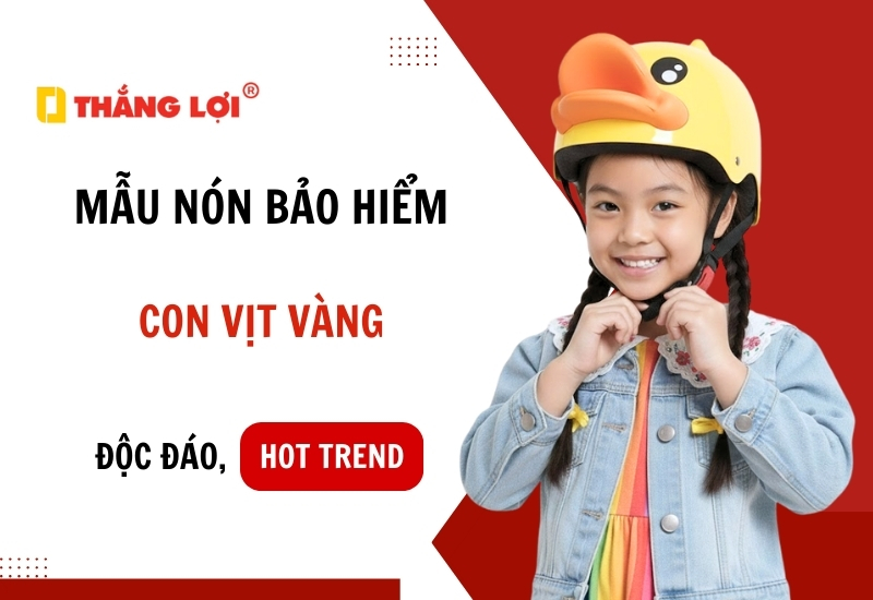 Mẫu nón bảo hiểm con vịt vàng Hot Trend làm quà tặng độc đáo