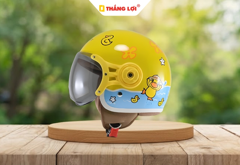 Nón bảo hiểm 3 phần 4 đầu hình con vịt đi biến
