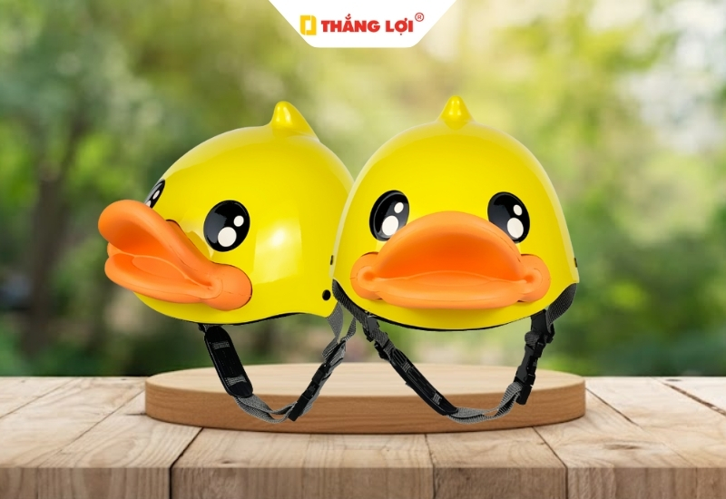 Nón bảo hiểm con vịt vàng dễ thương cho bé