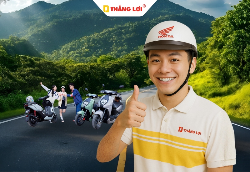 Nón bảo hiểm cho nam in logo thương hiệu xe máy Honda