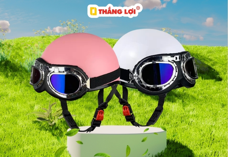 Nón bảo hiểm đẹp cho nữ có kính tháo rời