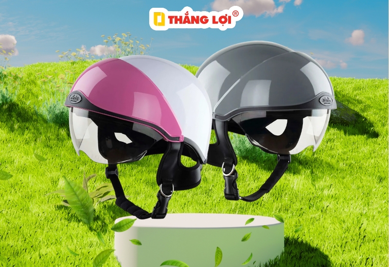Nón bảo hiểm đẹp có kính âm cho nữ