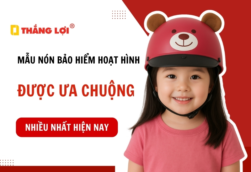 Mẫu nón bảo hiểm hoạt hình được ưa chuộng nhiều nhất hiện nay