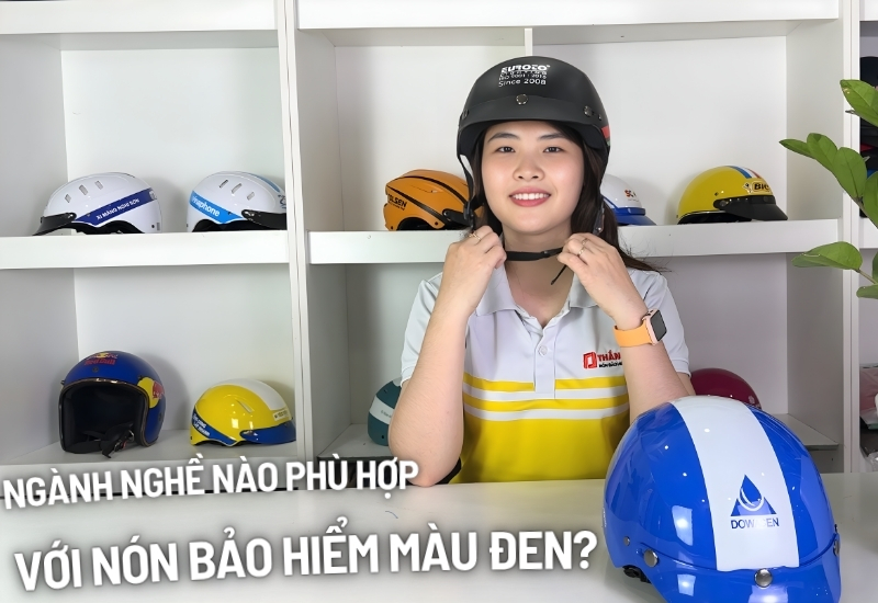 Ngành nghề nào phù hợp với mẫu nón bảo hiểm màu đen?