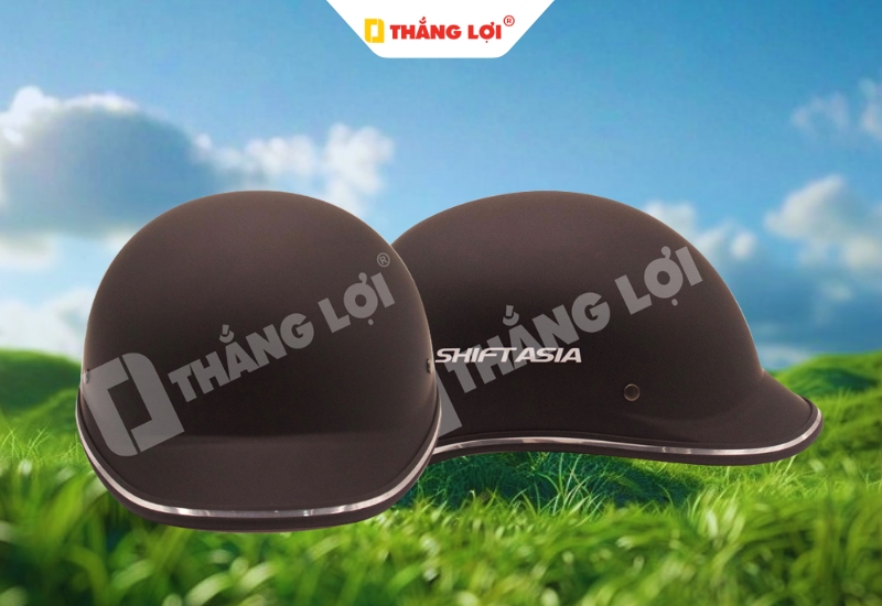 Nón bảo hiểm lưỡi trai màu đen in logo Shift Asia