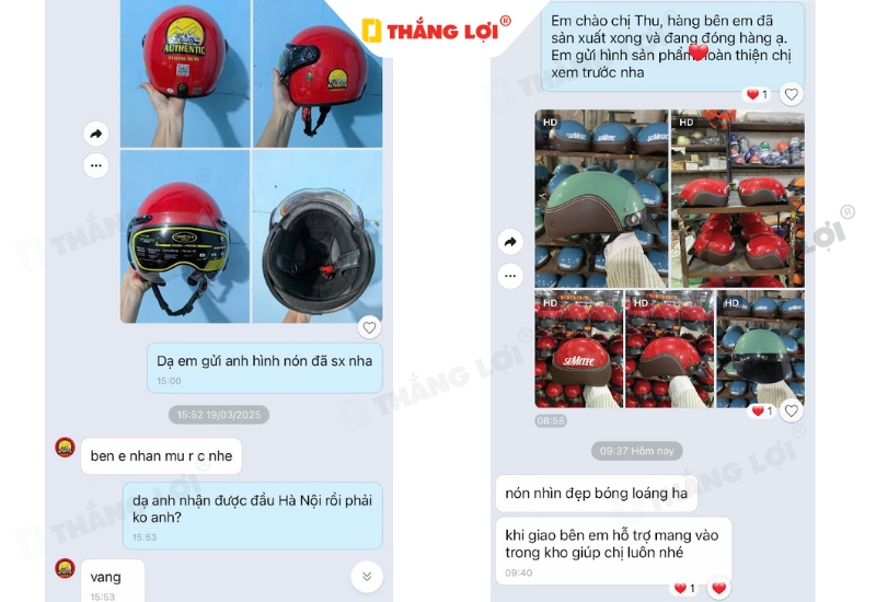 Đánh giá của doanh nghiệp đã chọn nón bảo hiểm màu đỏ Thắng Lợi