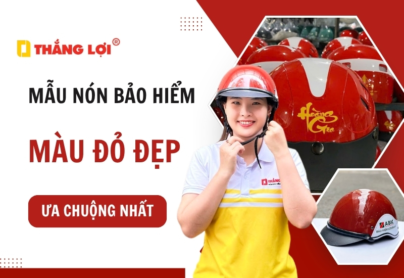 Mẫu nón bảo hiểm màu đỏ đẹp được ƯA CHUỘNG nhất