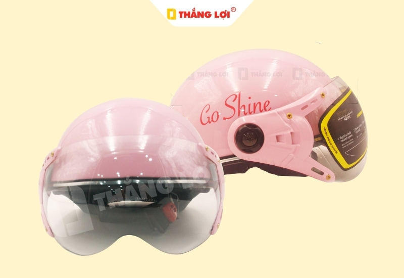 Nón bảo hiểm màu hồng GoShine
